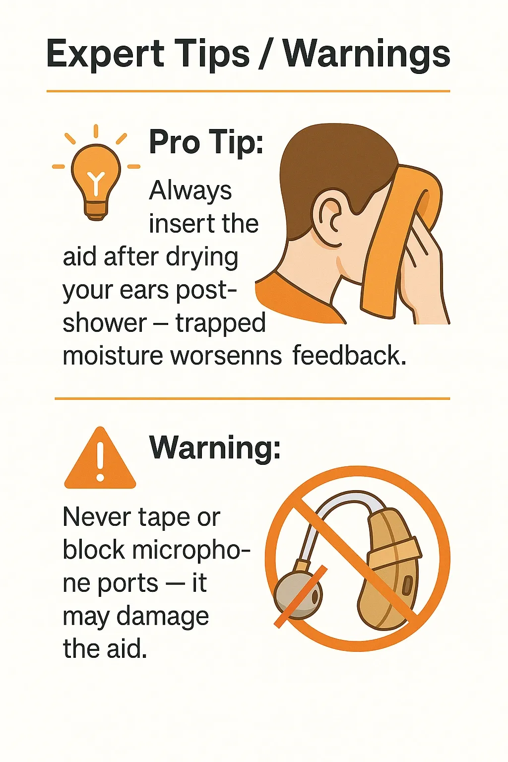 Expert Tips / Warnings